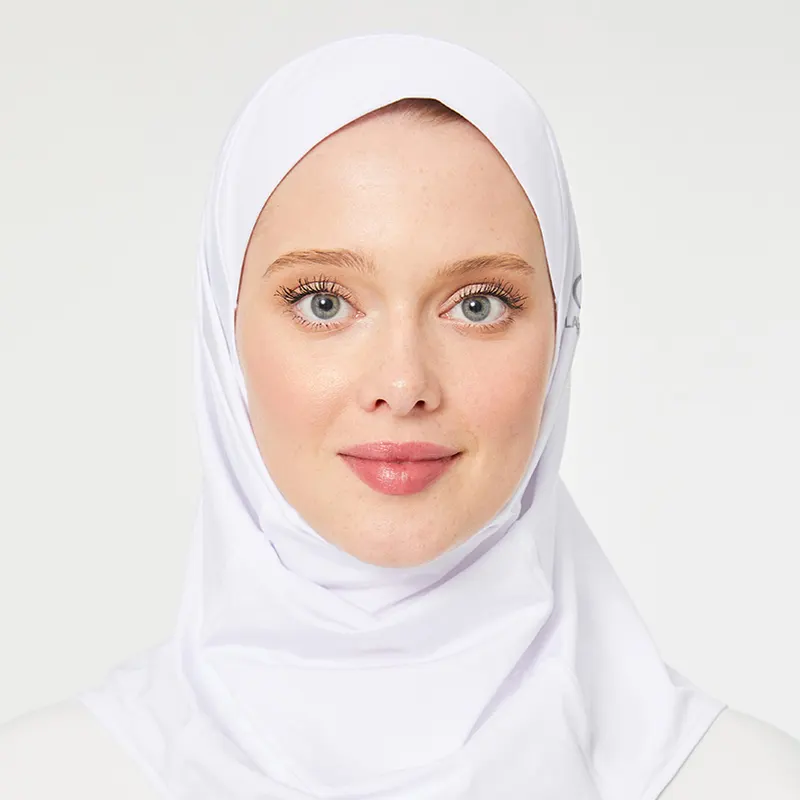 Sports Hijab White 2