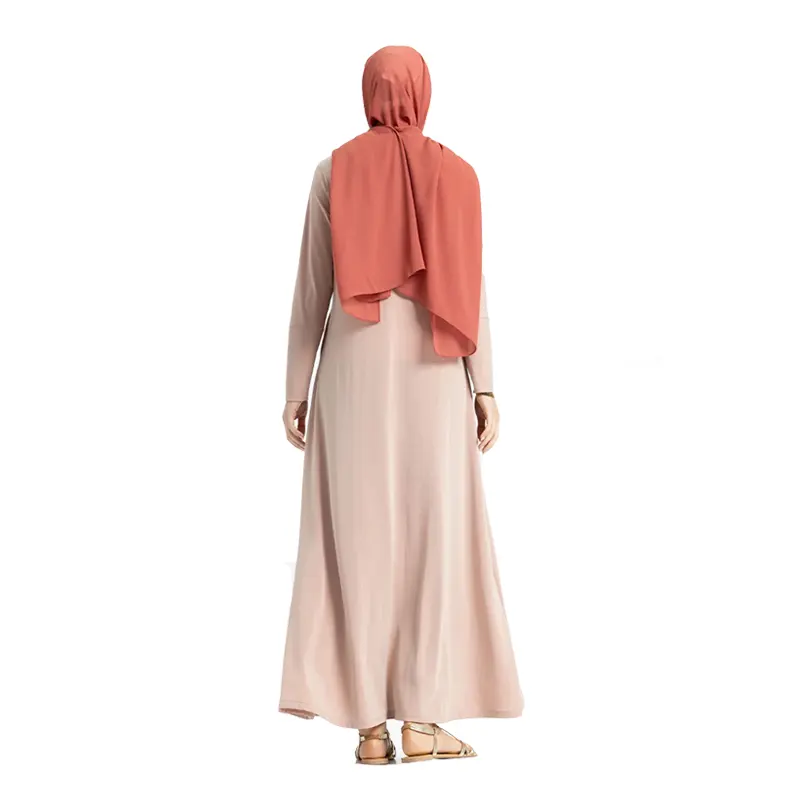 baby pink jersey abaya picture 3