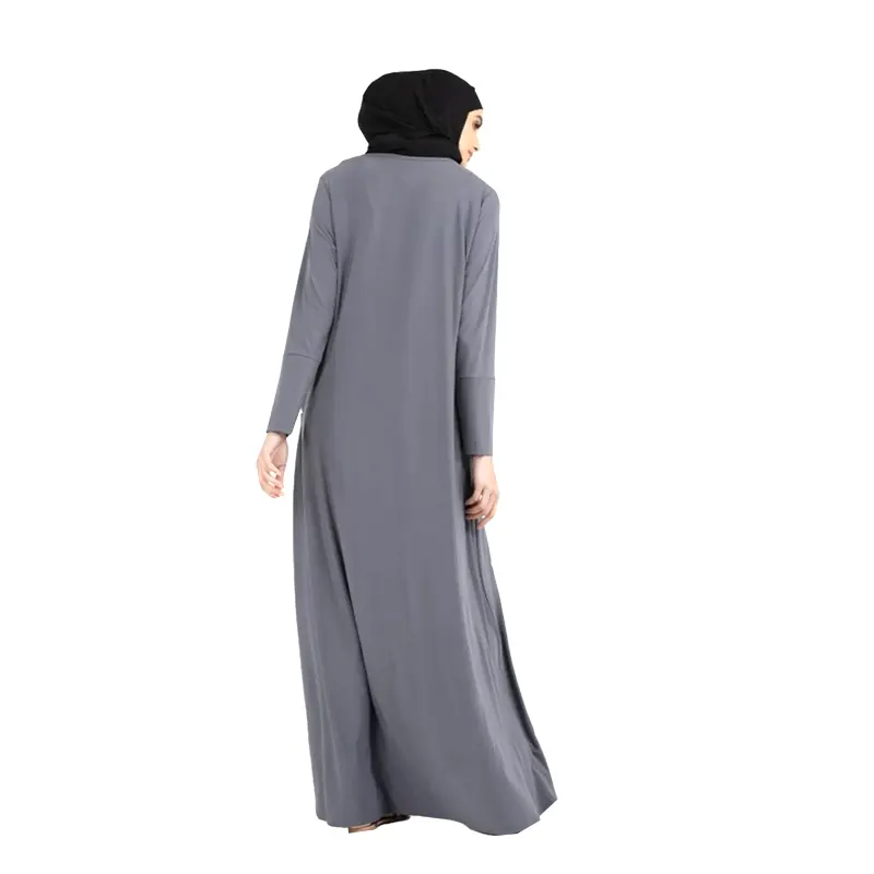 grey jersey abaya picture 3