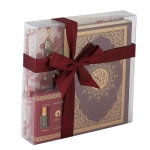 Red Quran and Attar Gift Set