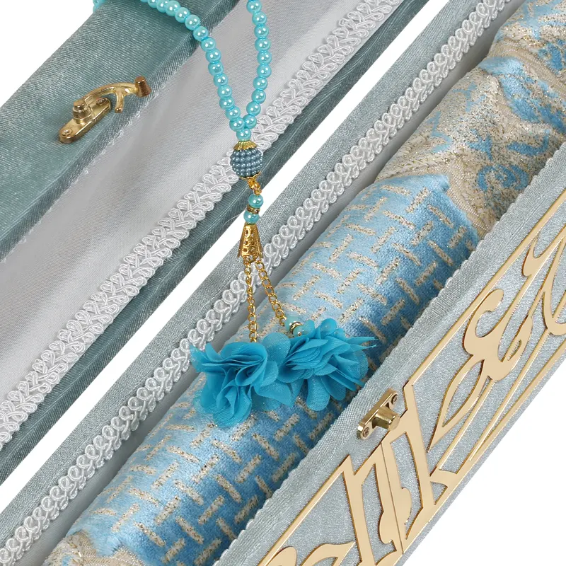 velvet baby blue case with prayer mat 3