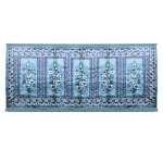 Sky Blue Bordered Five People Muslim Prayer Mat