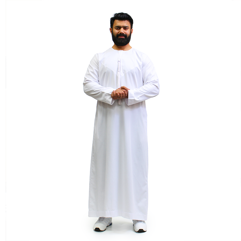 Omani Tasseled White Thobe