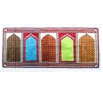 Multi Coloured Five People Muslim Prayer Mat