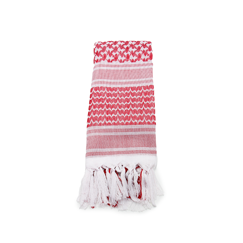 red and white men's shemagh