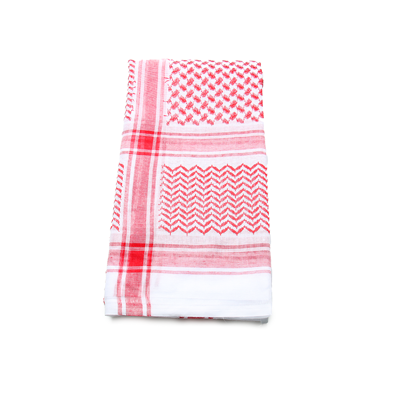 White And Red Shemagh Scarf
