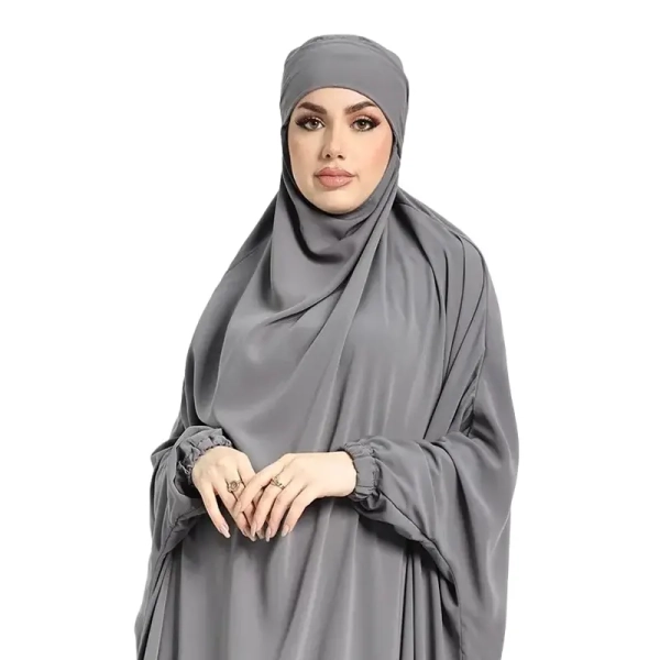 Women's One Piece Silver Muslim Jilbab