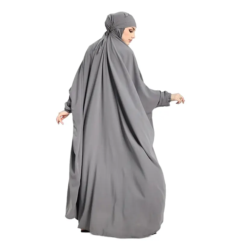 silver one-piece free-size Jilbab