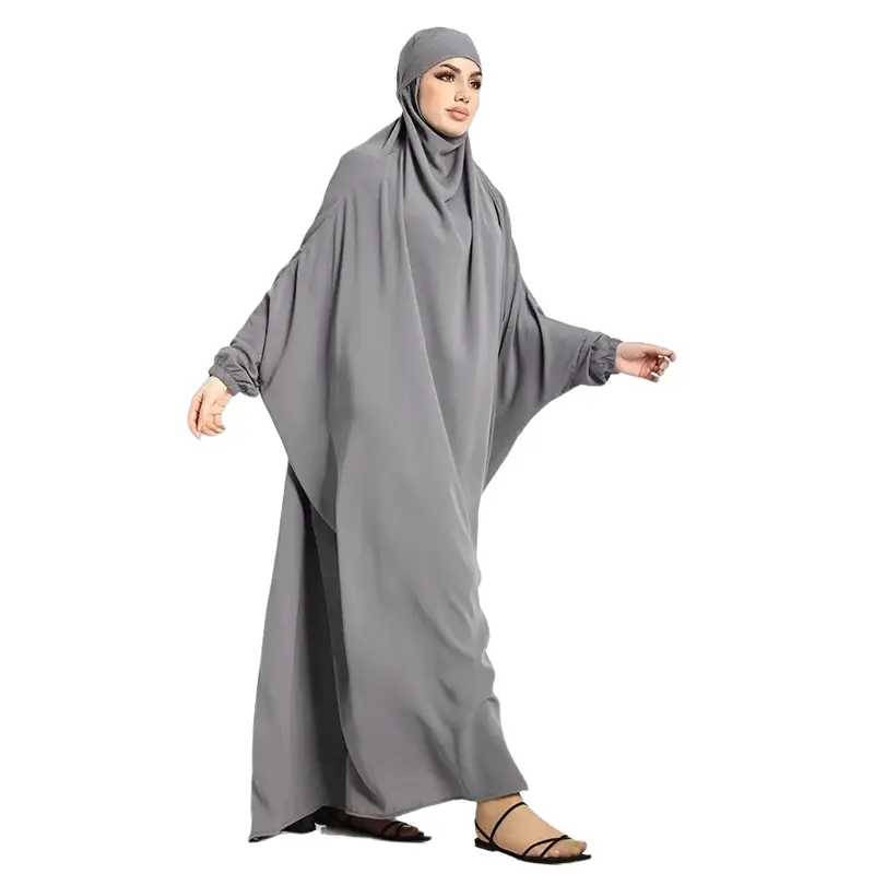 Online Silver One Piece Muslim Jilbab
