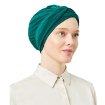 Emerald Green Pre-Tied Instant Turban Scarf