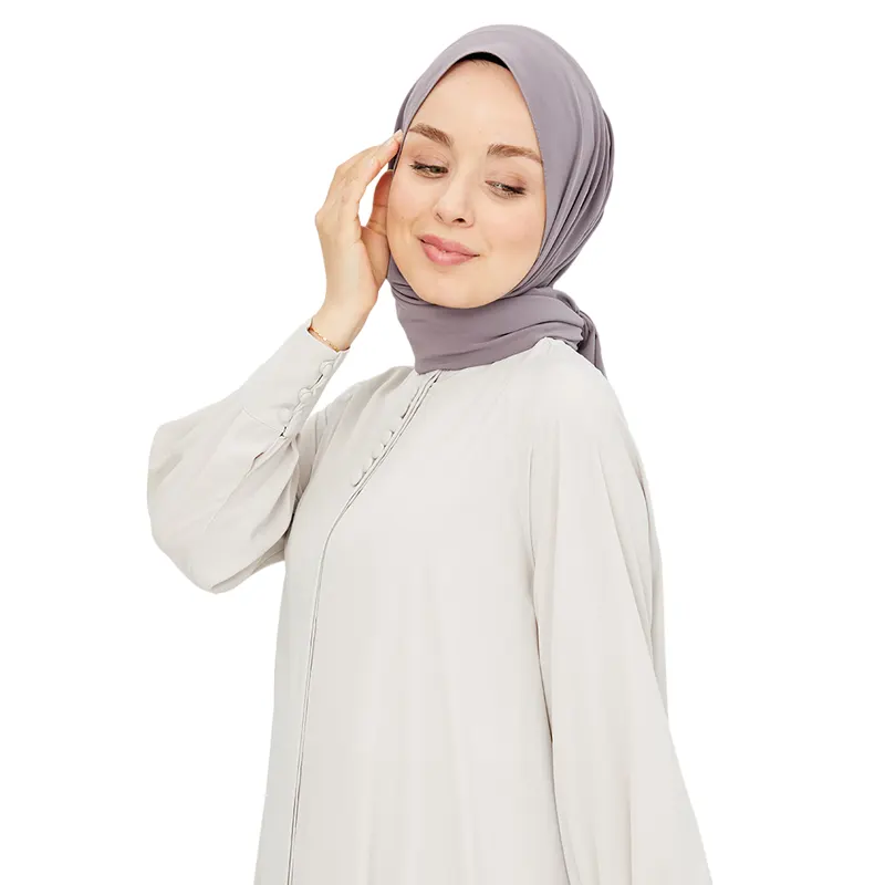white Muslim abaya