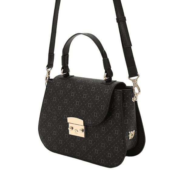 Black Top Handle Designer Hand Bag