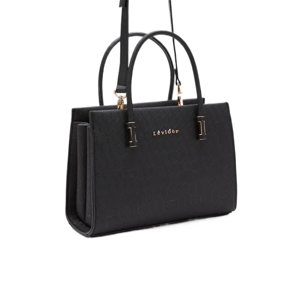 luxury black top-handle handbag for ladies