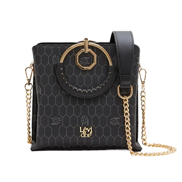 Black Luxury Patterned Hand Bag for Women