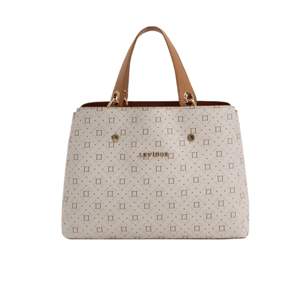 Women’s Cream & Tan Shoulder Designer Hand Bag