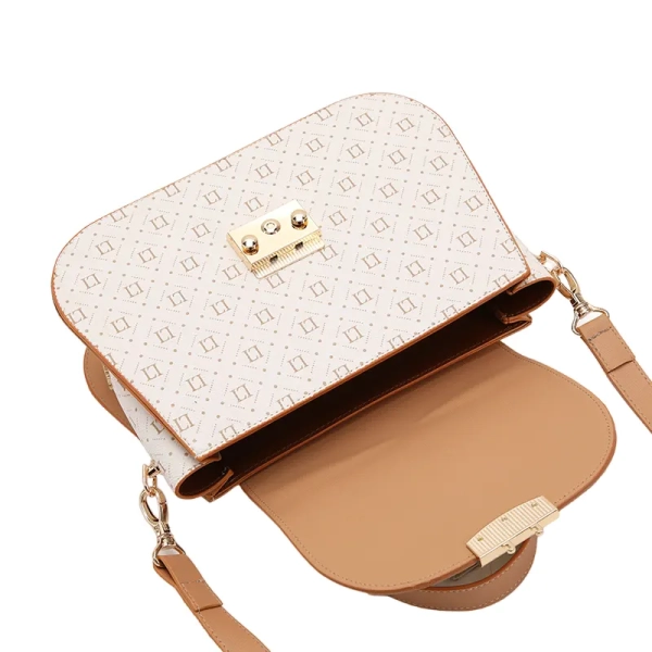 brown & cream ladies handbag