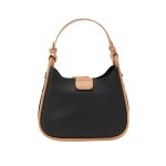 Black Opulent Leather Hand Bag for Women