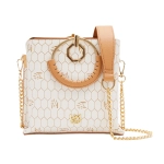 White Luxury Patterned Hand Bag for Women