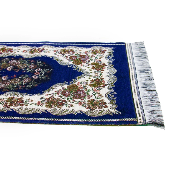 blue white colour Muslim kid prayer mat