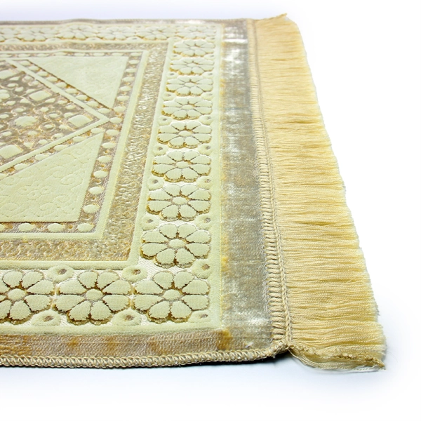 Gold Begum Design Muslim Prayer Rug