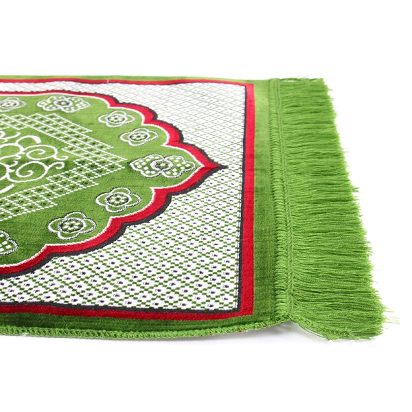 prayer rug in green and white colour