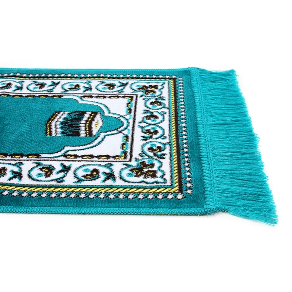 Light Blue Sp.Hali Midi Kabba print Prayer Mat