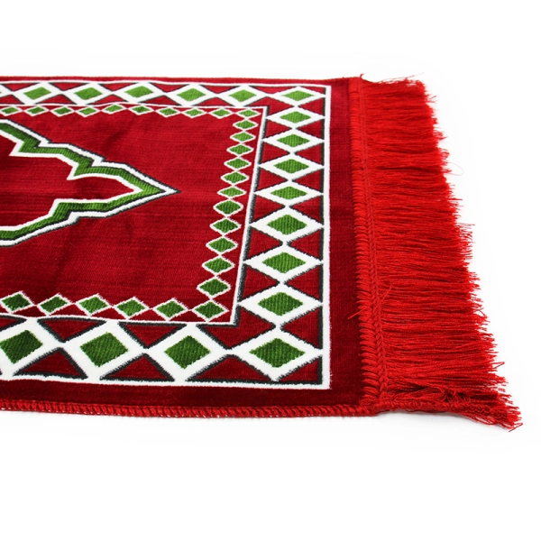 Red And White Design Prayer Mat