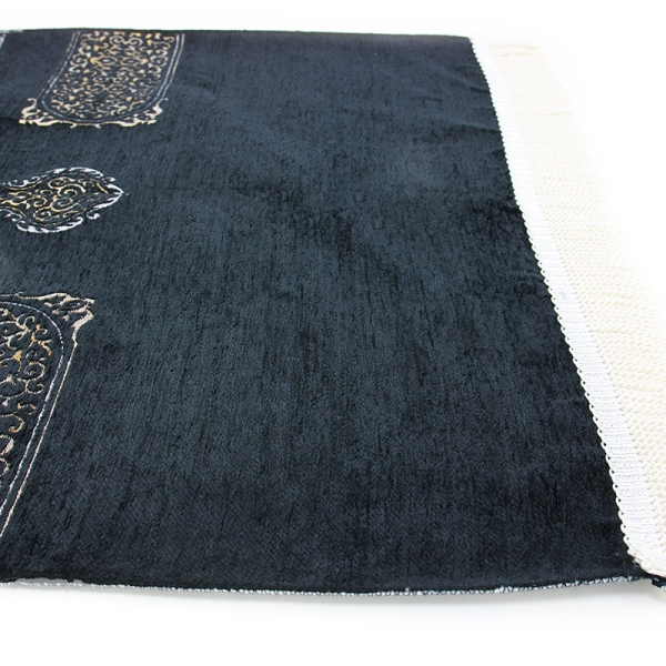 black Kaaba design Muslim prayer mat