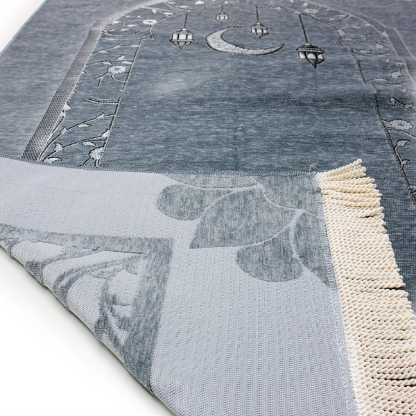 grey moon design Muslim prayer mat