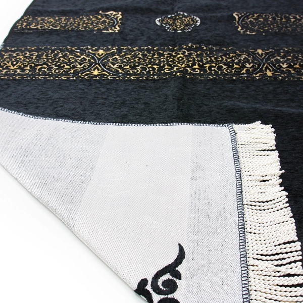 black Kaaba design Muslim prayer mat