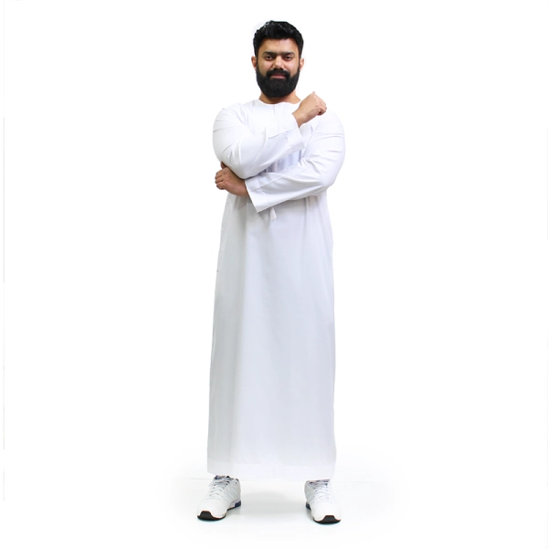 Omani Tassel White Thobe