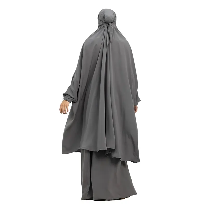 Shop Two Piece Dark Grey Muslim Jilbab