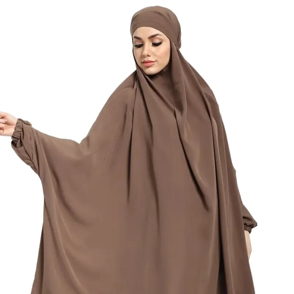 Two Piece Mocha Muslim Women's Jilbab