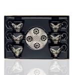 Luxury Silver & Black Coffee Set