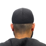 Black Knitted Cotton Prayer Cap for Muslim Men