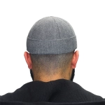 Grey Two Layer Prayer Cap for Muslim Men