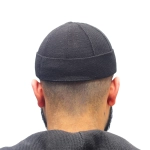 Dark Brown Two Layer Prayer Cap for Muslim Men