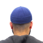 Navy Two Layer Prayer Cap for Muslim Men