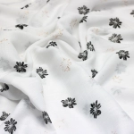 White Elaan Print Muslim Hijab