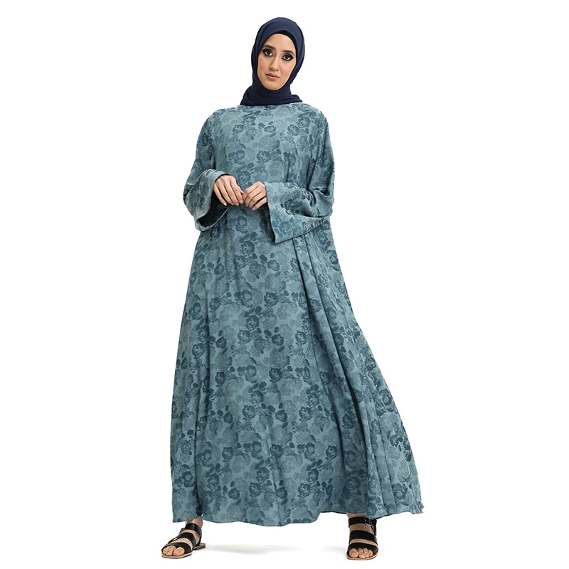 Women's Floral Turquoise Abaya