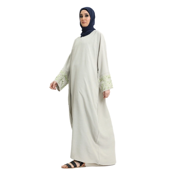 Shop Linen Pistachio Abaya