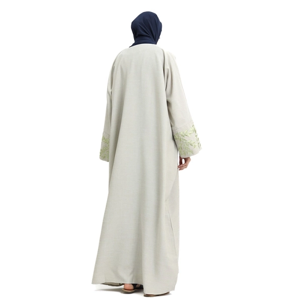 pistachio linen prayer abaya