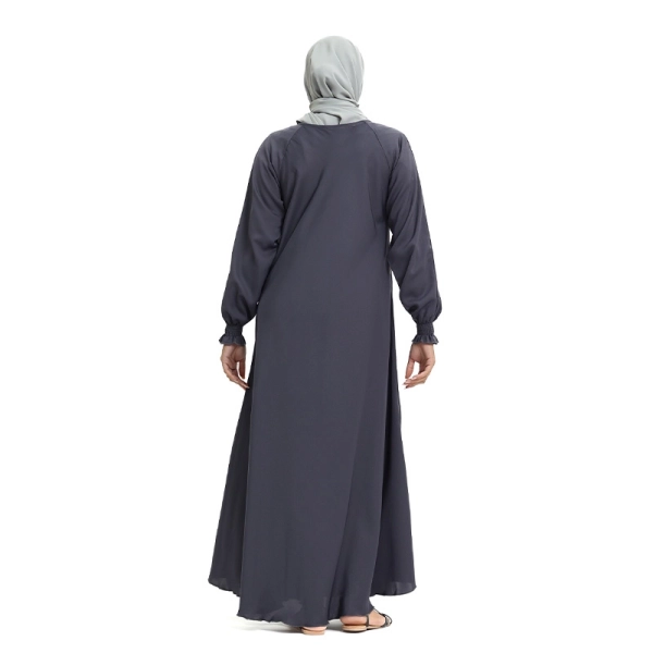 Nida fabric abaya Grey