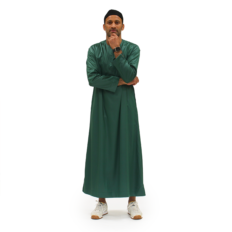 buy Green Satin Omani Thob