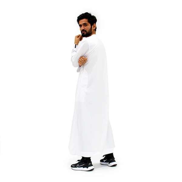 white Omani design men's thobe