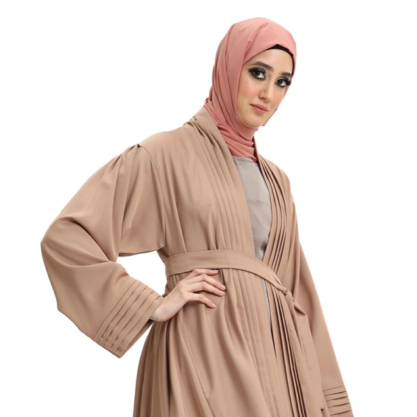 Nude Sumiyyah soft fabric belted kimono