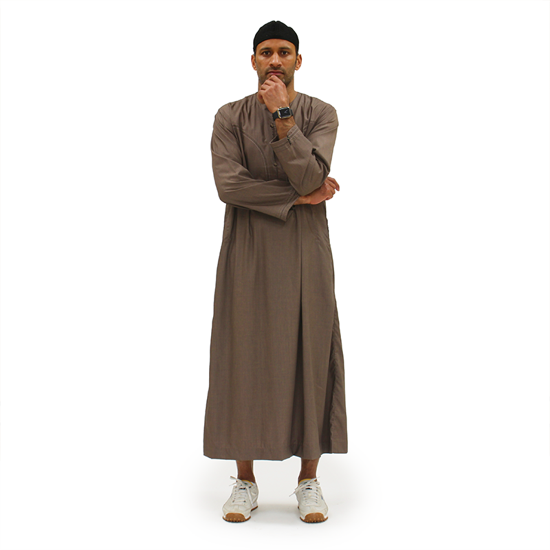 Light Weight Brown Omani Thobe