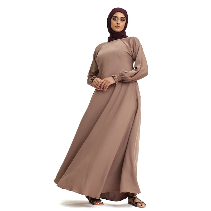 light brown Nida fabric abaya
