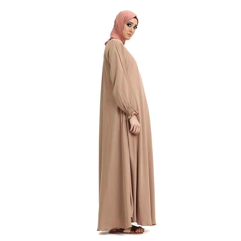 camel Nida fabric abaya