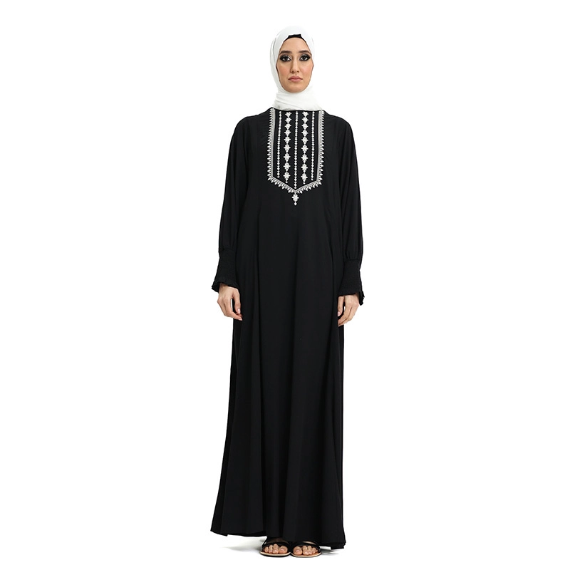 Buy Black Embroidered Abaya